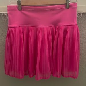 Ibkul Tennis Hot Pink sheer pleated skirt in Small